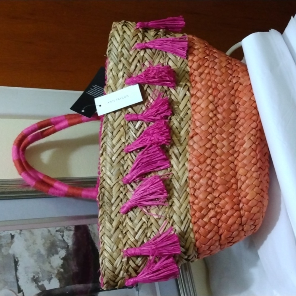 Ann Taylor Straw Purse